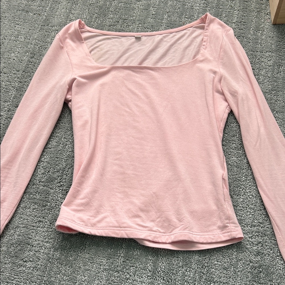 Pink Long Sleeve Women's Top